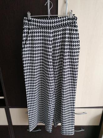 Široké nohavice s pepitovým vzorom, gate,m