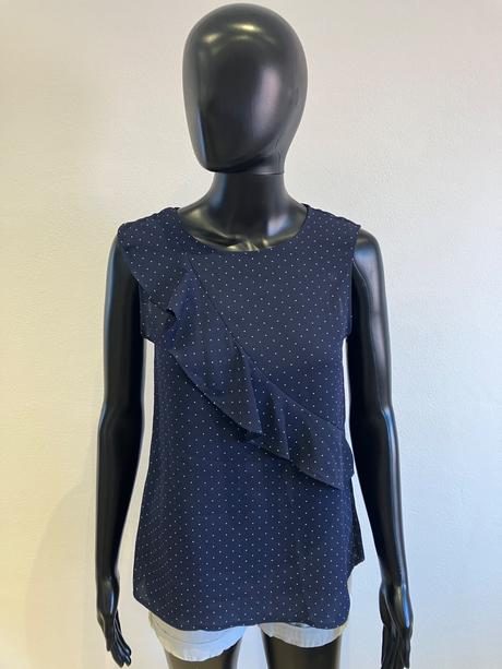 Dámska bodkovaná blúzka s volánom f&f (34), f&f,xs