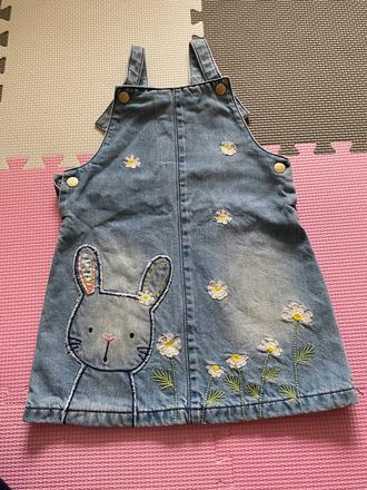 Rifľové šaty na traky 0so zajačikom, f&f,92