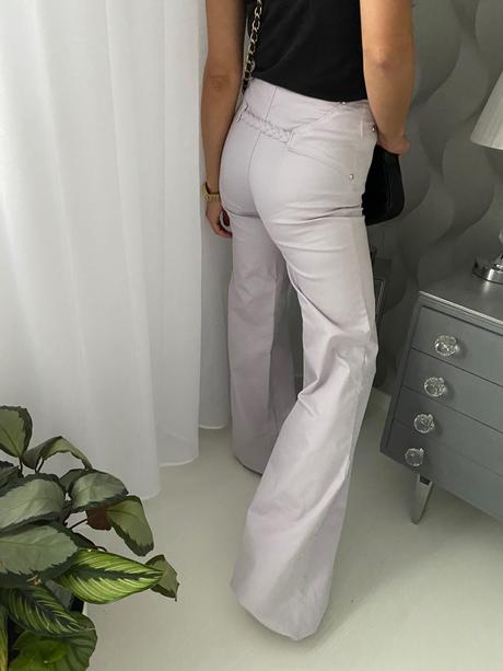 Roberto cavalli - bledofialové nohavice, s