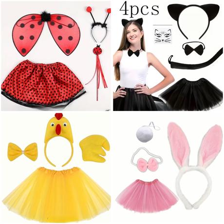 Karnevalový kostým zajac, mačka, kuriatko, lienka, 