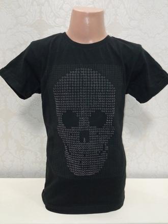 Chlapčenské čierne tričko s lebkou george (8-9r.), george,128