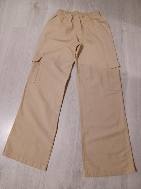 Štýlové nohavice biela káva-cena s poštou, bershka,s