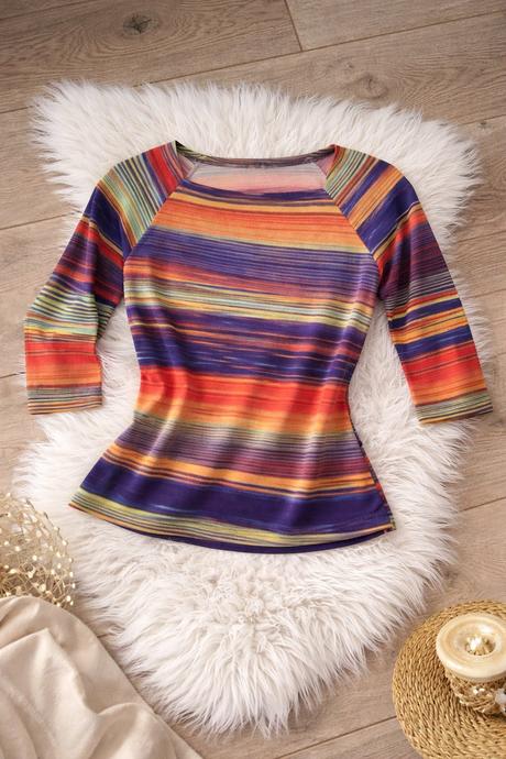 Dámske pruhované tričko, m