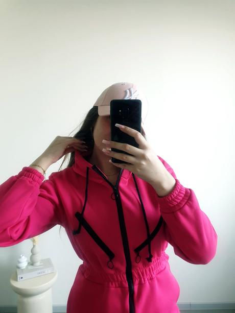 Ružový teplákový overal m, m