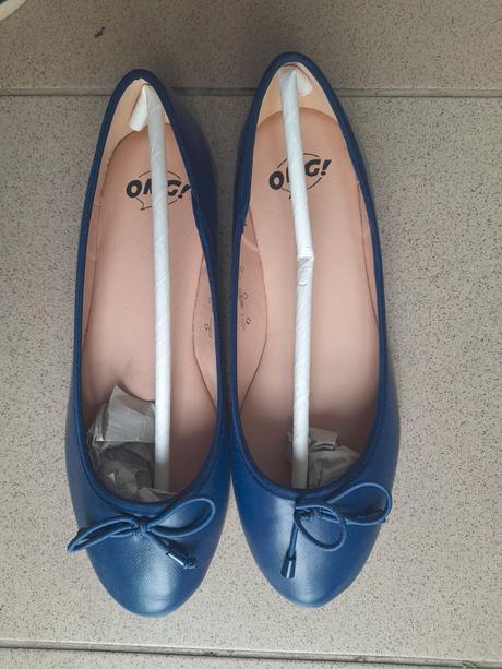 Úplne nové kožené balerinky ,deichmann,v.38,tmavom, deichmann,38