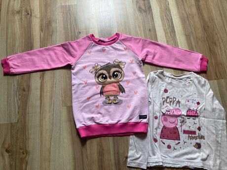 Mikina so sovou + zadarmo tricko peppa pig, 110