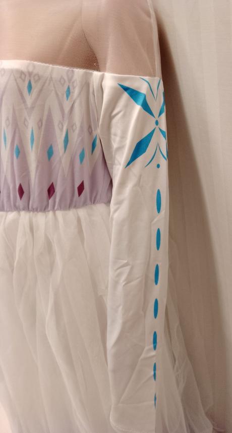 Kostým frozen elsa bielofialové šaty 8-10r 134-140,