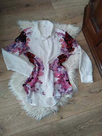 Dámska košeľa s kvetinovým vzorom, xl