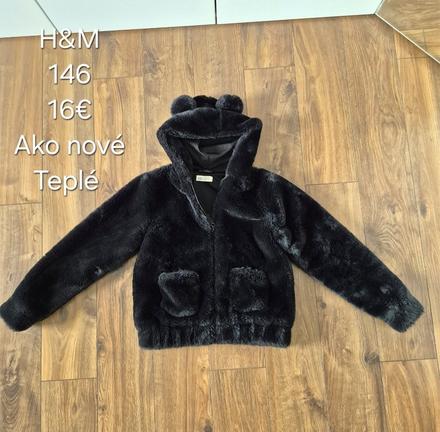Kabát bombera bunda krátka, h&m,146