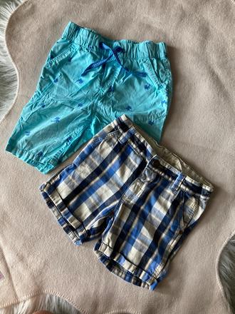 Kraťase kárované a palmy 92, h&m,92