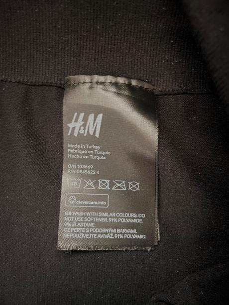 Rebrované šortky vysoký pás prekladaný cyklistické, h&m,s