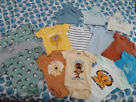 Balík 15 ks body dlhý a krátky rukáv, h&m,92