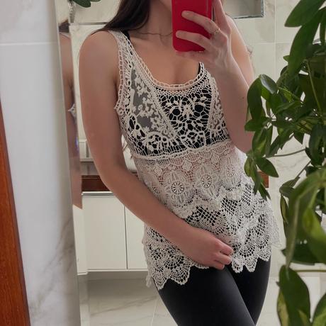 Green apple čipkovaných top, s