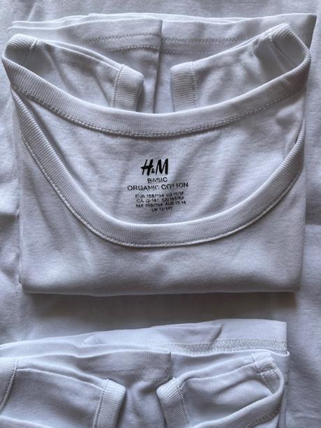 5 ks biele tielko na 12 rokov, h&m,152