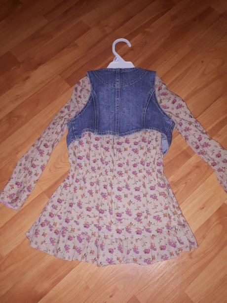 Dievčenska tunika s vestičkou, palomino,110