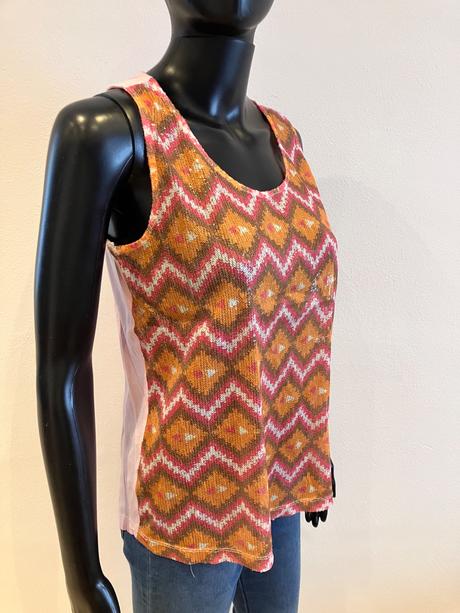 Dámsky vzorovaný top s flitrami veľk.m, m