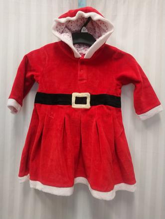 Vianočné šaty s kapucňou, twinnies, 74 cm, 74