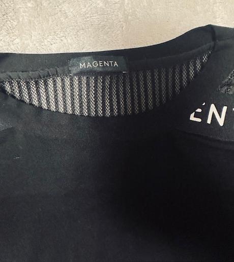 Pekné čierne športové šaty s vreckami zn. magenta, l / m