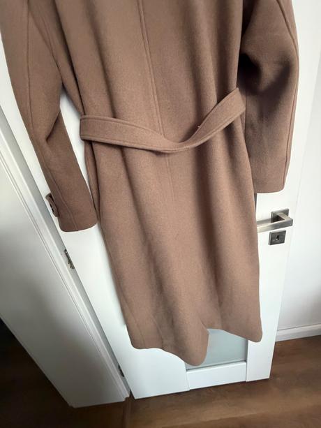 Vlnený kabát vo farbe taupe, m