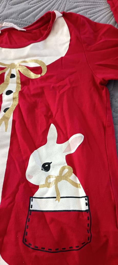 Vianočné tričko s dlhým rukávom, h&m,128