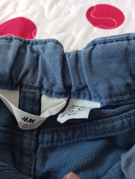 Menčestrové nohavice, h&m,134