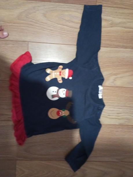 Tričko s dlhým rukávom - vianoce, bonprix,86