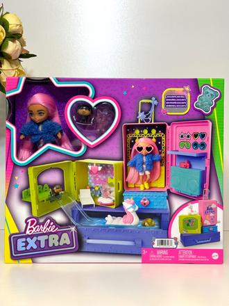 Barbie extra minis bábika a zvieratká hracia sada, 