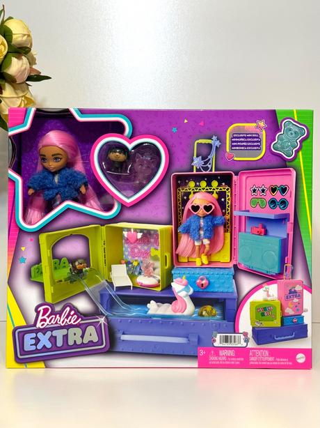 Barbie extra minis bábika a zvieratká hracia sada, 