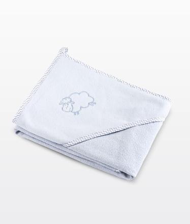 Sensillo detská osuška s ovečkou 80x80 cm šedá,
