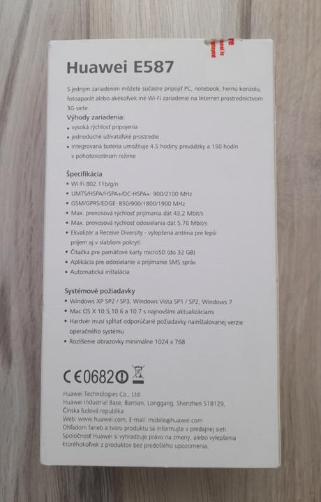 Mobile wifi huawei e587, huawei