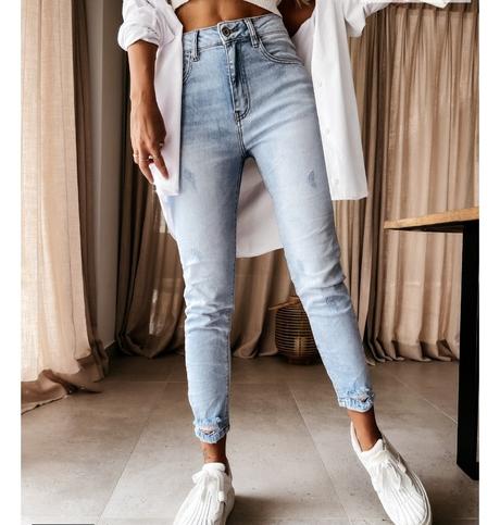 Džínsové modré nohavice, xs