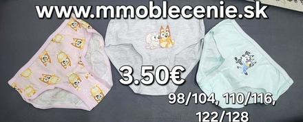 Nohavičky bluey - 3 balenie, disney,98 - 128