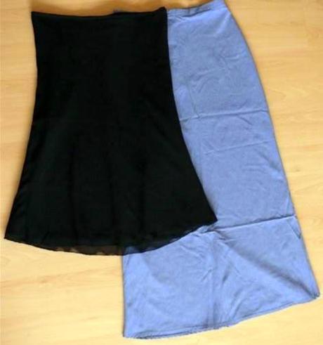 Modrosivá dlhá - new look - pás 70cm, dĺžka 96 cm, new look,m