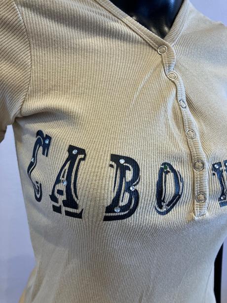 Dámske vrúbkované tričko s nápisom (m), m