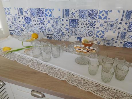 Sklenené na stolovanie, retro, 