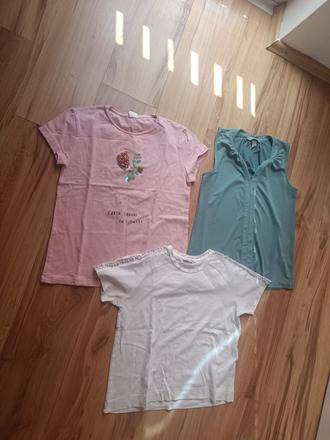 3x tričko, zara,164