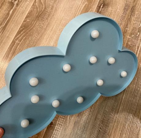 Krásna dekorácia-lampička obláčik na baterky, 