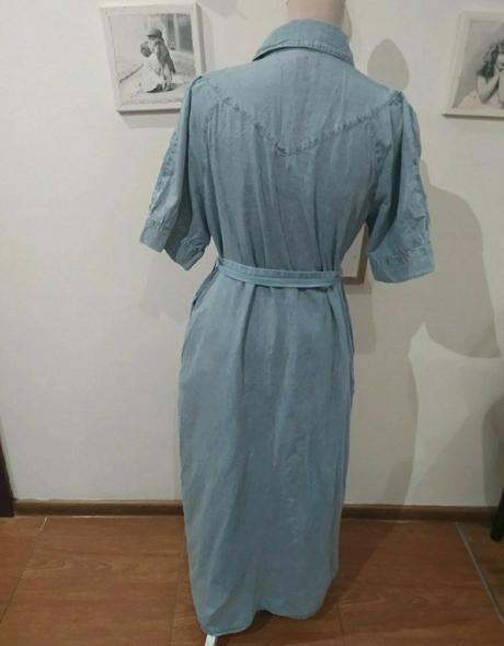Maxi riflové šaty, l / m