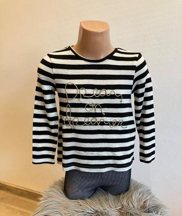 Dievčenský pásikavý sveter s nápisom h&m (2-4 r.), h&m,98