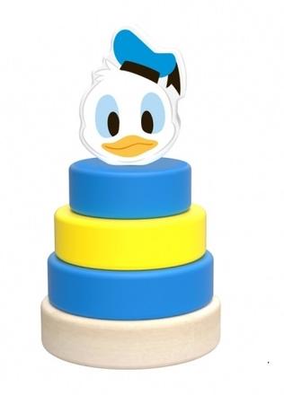 Disney drevená pyramída skladačka káčer donald,