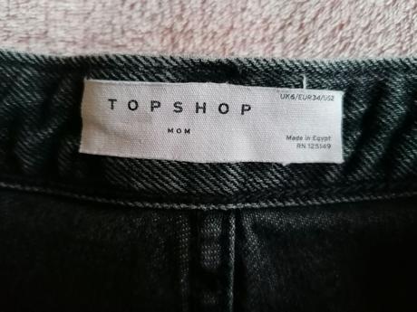Riflové mom kraťasy, topshop,xs