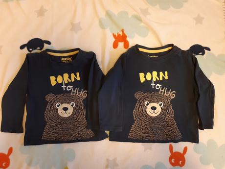 Tricko s dlhym rukavom dvojicky medvedík, lupilu,74