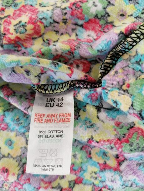 Kvetinový top, papaya,42