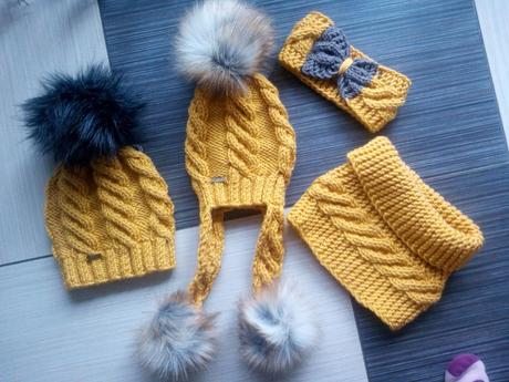 Set na zimu horčicový, 