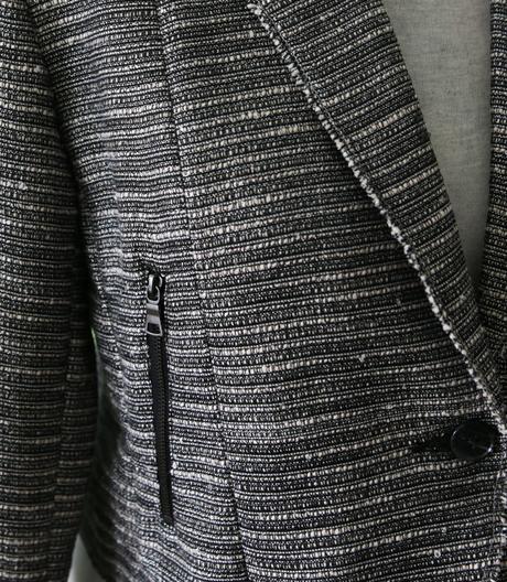 Sivostrieborné efektné sako tara, xl, xxl