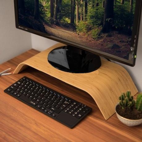 Drevený stojan pod monitor, notebook - bambus,