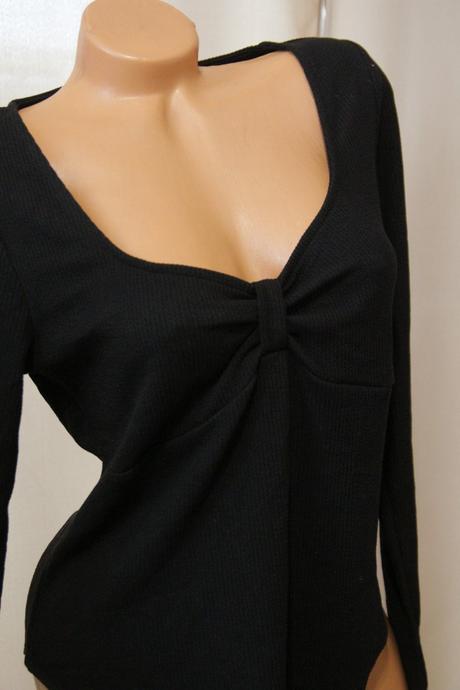 Čierny elegantný body top, xl, xl