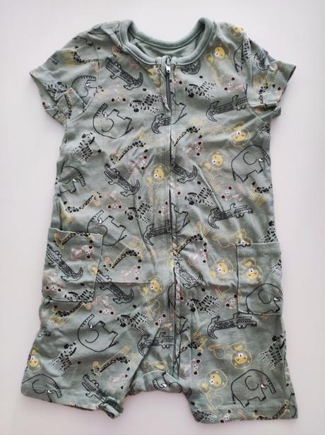 Pyzamko na zips s kratkym rukavom, pepco,74