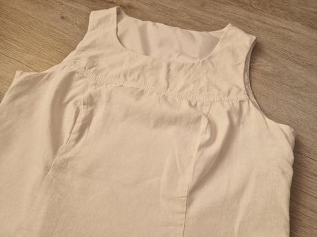 Biely ľanový letný komplet, xxl